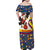 Colombia Christmas Family Matching Off Shoulder Maxi Dress and Hawaiian Shirt with Santa Condor Gift Bag and Holiday Food Pattern - Wonder Print Shop