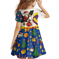 Colombia Christmas Family Matching Off Shoulder Short Dress and Hawaiian Shirt with Santa Condor Gift Bag and Holiday Food Pattern - Wonder Print Shop