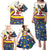 Colombia Christmas Family Matching Puletasi and Hawaiian Shirt with Santa Condor Gift Bag and Holiday Food Pattern - Wonder Print Shop