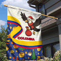 Colombia Christmas Garden Flag with Santa Condor Gift Bag and Holiday Food Pattern - Wonder Print Shop