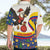 Colombia Christmas Hawaiian Shirt with Santa Condor Gift Bag and Holiday Food Pattern - Wonder Print Shop