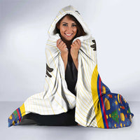 Colombia Christmas Hooded Blanket with Santa Condor Gift Bag and Holiday Food Pattern - Wonder Print Shop