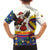 Colombia Christmas Kid Hawaiian Shirt with Santa Condor Gift Bag and Holiday Food Pattern - Wonder Print Shop