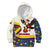 Colombia Christmas Kid Hoodie with Santa Condor Gift Bag and Holiday Food Pattern - Wonder Print Shop