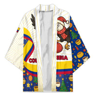 Colombia Christmas Kimono with Santa Condor Gift Bag and Holiday Food Pattern - Wonder Print Shop