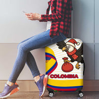 Colombia Christmas Luggage Cover with Santa Condor Gift Bag and Holiday Food Pattern - Wonder Print Shop
