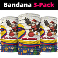 Colombia Christmas Neck Gaiter with Santa Condor Gift Bag and Holiday Food Pattern - Wonder Print Shop