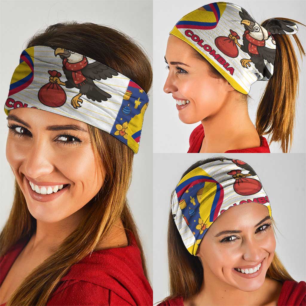 Colombia Christmas Neck Gaiter with Santa Condor Gift Bag and Holiday Food Pattern - Wonder Print Shop