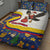 Colombia Christmas Quilt Bed Set with Santa Condor Gift Bag and Holiday Food Pattern - Wonder Print Shop