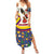 Colombia Christmas Summer Maxi Dress with Santa Condor Gift Bag and Holiday Food Pattern - Wonder Print Shop