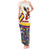 Colombia Christmas Tank Maxi Dress with Santa Condor Gift Bag and Holiday Food Pattern - Wonder Print Shop