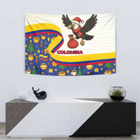 Colombia Christmas Tapestry with Santa Condor Gift Bag and Holiday Food Pattern - Wonder Print Shop