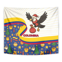 Colombia Christmas Tapestry with Santa Condor Gift Bag and Holiday Food Pattern - Wonder Print Shop