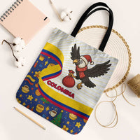 Colombia Christmas Tote Bag with Santa Condor Gift Bag and Holiday Food Pattern - Wonder Print Shop