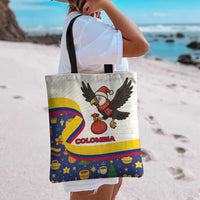 Colombia Christmas Tote Bag with Santa Condor Gift Bag and Holiday Food Pattern - Wonder Print Shop