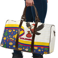 Colombia Christmas Travel Bag with Santa Condor Gift Bag and Holiday Food Pattern - Wonder Print Shop