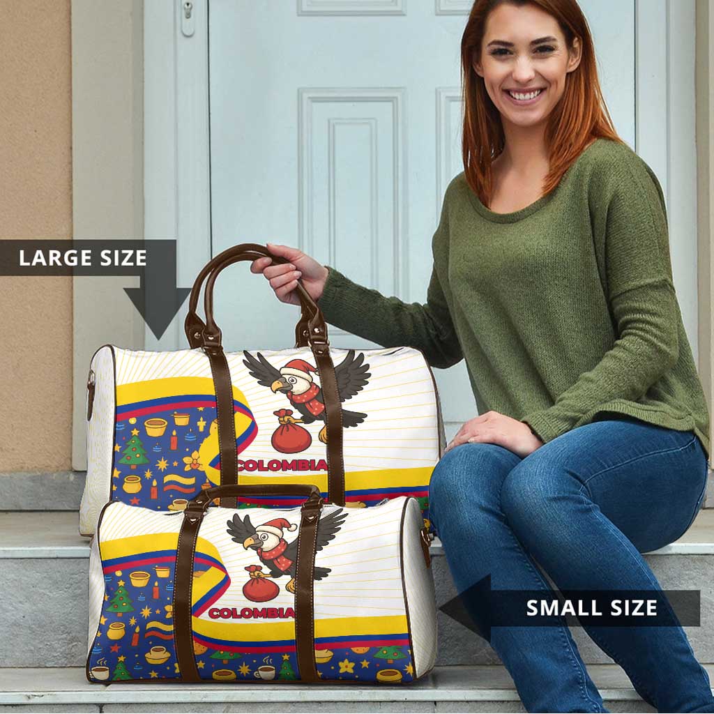 Colombia Christmas Travel Bag with Santa Condor Gift Bag and Holiday Food Pattern - Wonder Print Shop