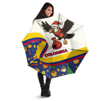 Colombia Christmas Umbrella with Santa Condor Gift Bag and Holiday Food Pattern - Wonder Print Shop