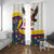 Colombia Christmas Window Curtain with Santa Condor Gift Bag and Holiday Food Pattern - Wonder Print Shop