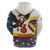 Colombia Christmas Zip Hoodie with Santa Condor Gift Bag and Holiday Food Pattern - Wonder Print Shop
