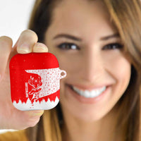 Switzerland Christmas AirPods Case with Red Reindeer Snow Forest and Holiday Icon - Wonder Print Shop