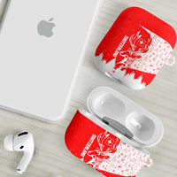 Switzerland Christmas AirPods Case with Red Reindeer Snow Forest and Holiday Icon - Wonder Print Shop