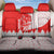 Switzerland Christmas Back Car Seat Cover with Red Reindeer Snow Forest and Holiday Icon - Wonder Print Shop