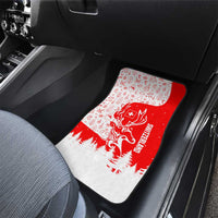 Switzerland Christmas Car Mats with Red Reindeer Snow Forest and Holiday Icon - Wonder Print Shop