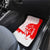 Switzerland Christmas Car Mats with Red Reindeer Snow Forest and Holiday Icon - Wonder Print Shop