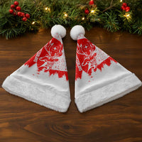 Switzerland Christmas Santa Hat with Red Reindeer Snow Forest and Holiday Icon - Wonder Print Shop