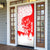 Switzerland Christmas Door Cover with Red Reindeer Snow Forest and Holiday Icon - Wonder Print Shop