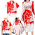 Switzerland Christmas Family Matching Long Sleeve Bodycon Dress and Hawaiian Shirt with Red Reindeer Snow Forest and Holiday Icon - Wonder Print Shop