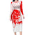 Switzerland Christmas Family Matching Long Sleeve Bodycon Dress and Hawaiian Shirt with Red Reindeer Snow Forest and Holiday Icon - Wonder Print Shop