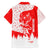 Switzerland Christmas Family Matching Tank Maxi Dress and Hawaiian Shirt with Red Reindeer Snow Forest and Holiday Icon - Wonder Print Shop
