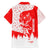 Switzerland Christmas Hawaiian Shirt with Red Reindeer Snow Forest and Holiday Icon - Wonder Print Shop