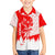 Switzerland Christmas Kid Hawaiian Shirt with Red Reindeer Snow Forest and Holiday Icon - Wonder Print Shop