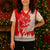 Switzerland Christmas Knitted V-Neck Vest with Red Reindeer Snow Forest and Holiday Icon - Wonder Print Shop