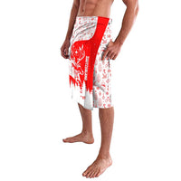 Switzerland Christmas Lavalava with Red Reindeer Snow Forest and Holiday Icon - Wonder Print Shop