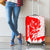 Switzerland Christmas Luggage Cover with Red Reindeer Snow Forest and Holiday Icon - Wonder Print Shop