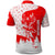 Switzerland Christmas Polo Shirt with Red Reindeer Snow Forest and Holiday Icon - Wonder Print Shop