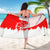 Switzerland Christmas Sarong with Red Reindeer Snow Forest and Holiday Icon - Wonder Print Shop