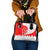 Switzerland Christmas Shoulder Handbag with Red Reindeer Snow Forest and Holiday Icon - Wonder Print Shop