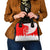 Switzerland Christmas Shoulder Handbag with Red Reindeer Snow Forest and Holiday Icon - Wonder Print Shop
