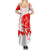 Switzerland Christmas Summer Maxi Dress with Red Reindeer Snow Forest and Holiday Icon - Wonder Print Shop