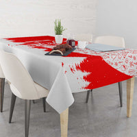 Switzerland Christmas Tablecloth with Red Reindeer Snow Forest and Holiday Icon - Wonder Print Shop