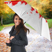 Switzerland Christmas Umbrella with Red Reindeer Snow Forest and Holiday Icon - Wonder Print Shop