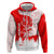 Switzerland Christmas Zip Hoodie with Red Reindeer Snow Forest and Holiday Icon - Wonder Print Shop