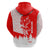 Switzerland Christmas Zip Hoodie with Red Reindeer Snow Forest and Holiday Icon - Wonder Print Shop