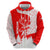 Switzerland Christmas Zip Hoodie with Red Reindeer Snow Forest and Holiday Icon - Wonder Print Shop