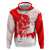 Switzerland Christmas Zip Hoodie with Red Reindeer Snow Forest and Holiday Icon - Wonder Print Shop